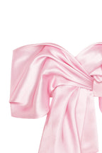 Pink organza off shoulder blouse with meringue flounces Xo Xo