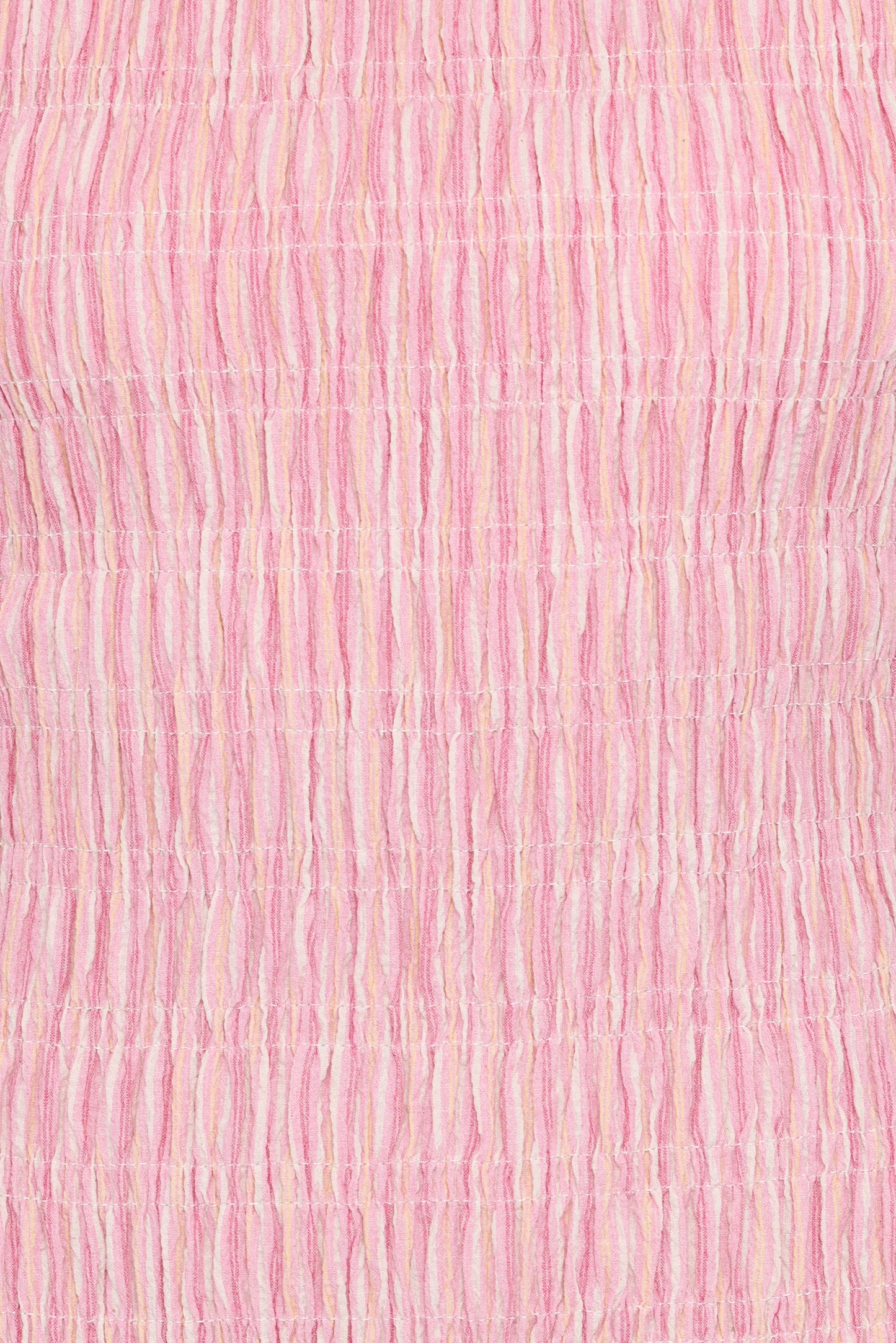 Kaelyn Gather Mini Dress Pink Stripe
