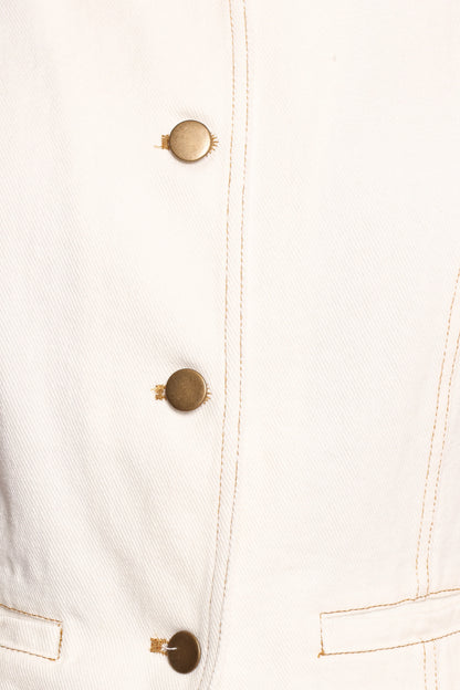 Kristy Denim Vest White