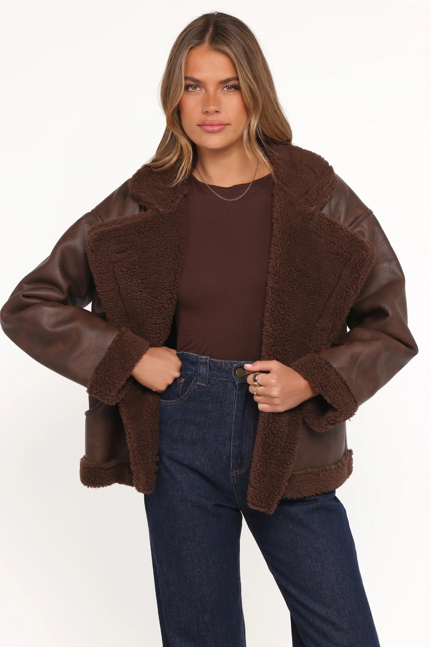 Sherpa Car Coat Chocolate