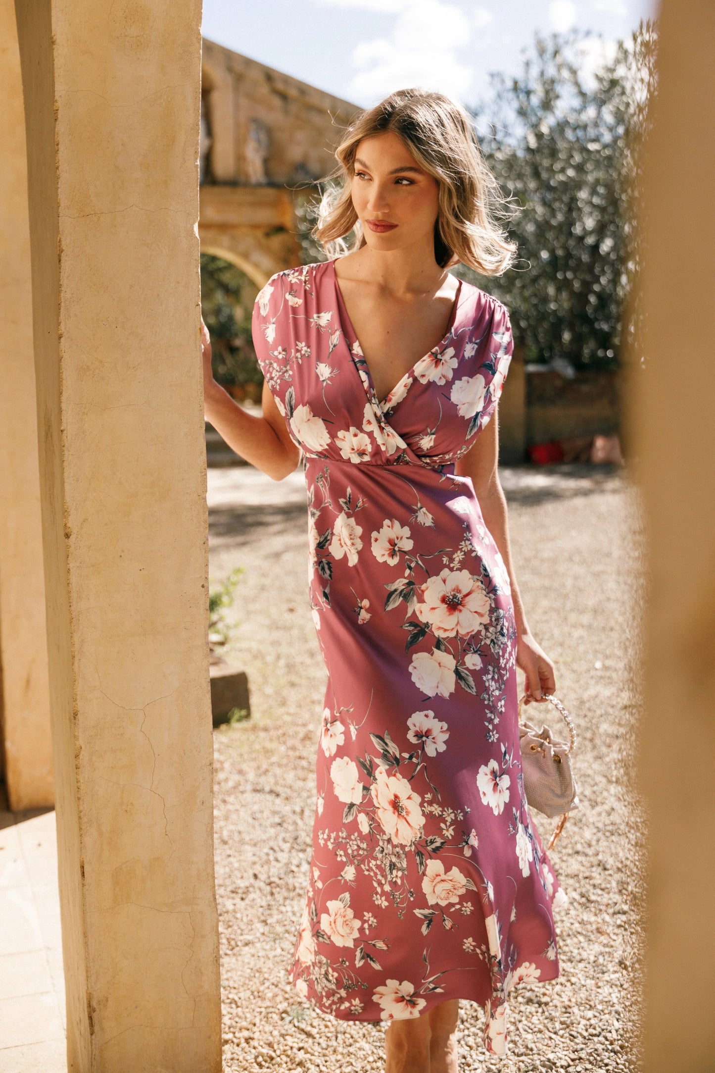 Amarlee Maxi Dress Dark Rose Floral