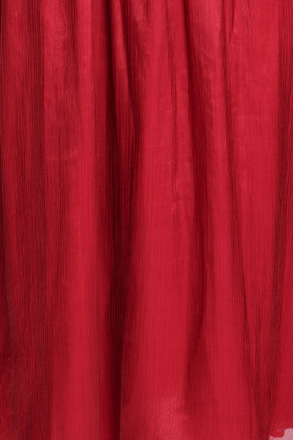 Mila Strapless Midi Dress Red