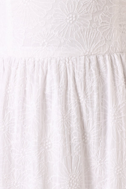 Florina Midi Dress White Floral