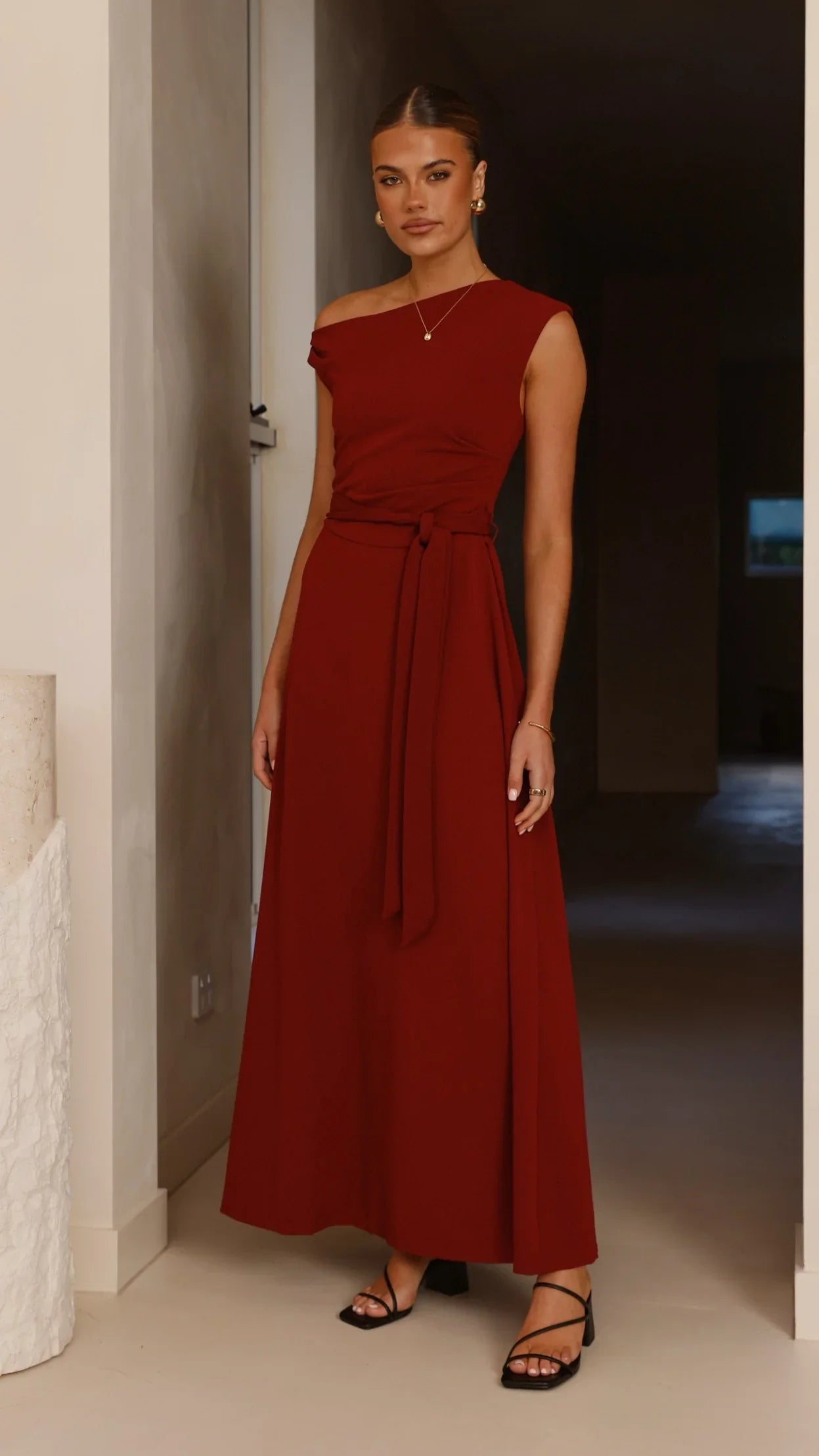 Gemma Maxi Dress Burgundy