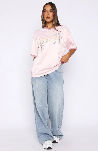 Shes Out Of My League Oversized Jersey Pink